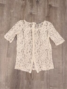 🤍 White Floral Lace Cardigan | Romantic Cottagecore Layering Piece